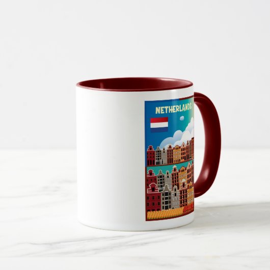 Nederlandse reisposter mok (Voorkant rechts)