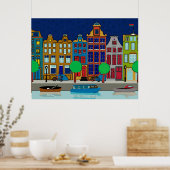 Nederlandse rijtjeshuizen poster (Keuken)