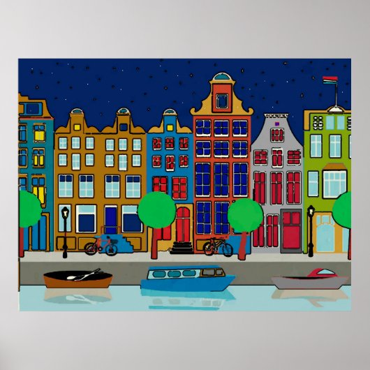 Nederlandse rijtjeshuizen poster (Voorkant)