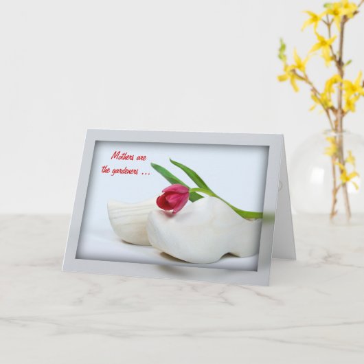 Nederlandse rode tulp kaart (Gele Bloem)