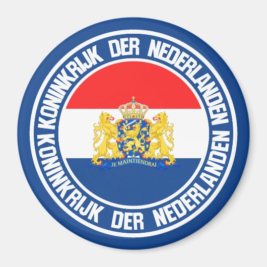 Nederlandse Ronde Emblem Magneet (Voorkant)