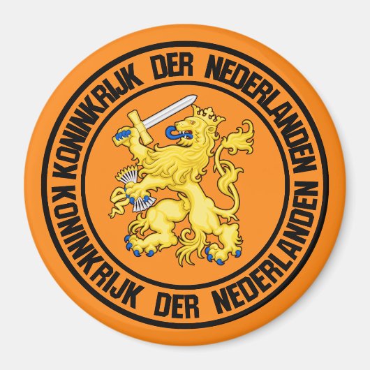 Nederlandse Ronde Emblem Magneet (Voorkant)