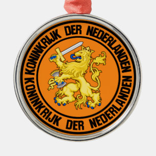 Nederlandse Ronde Emblem Metalen Ornament