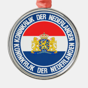 Nederlandse Ronde Emblem Metalen Ornament