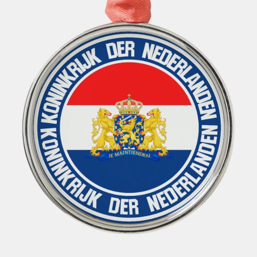 Nederlandse Ronde Emblem Metalen Ornament (Voorkant)