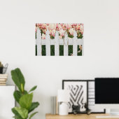 Nederlandse Roze Tulpen Tuin Poster (Thuiskantoor)