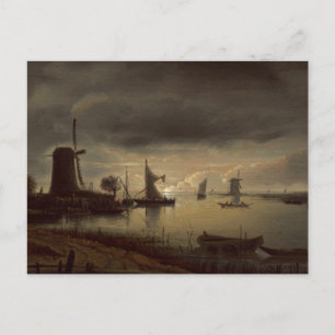 Nederlandse Scene met Windmill van Borssom Briefkaart