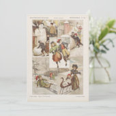  Nederlandse Schaatsen Kerst Kaart, ca. 1900 (Staand voorkant)