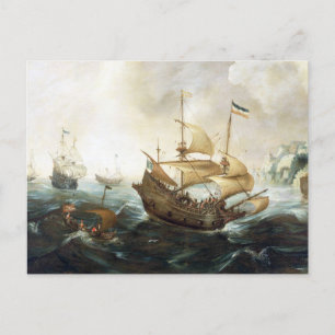 Nederlandse schepen 1600's briefkaart