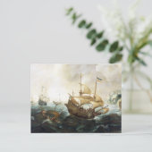 Nederlandse schepen 1600's briefkaart (Staand voorkant)