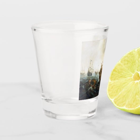 Nederlandse schepen 1600's shot glas (Links)