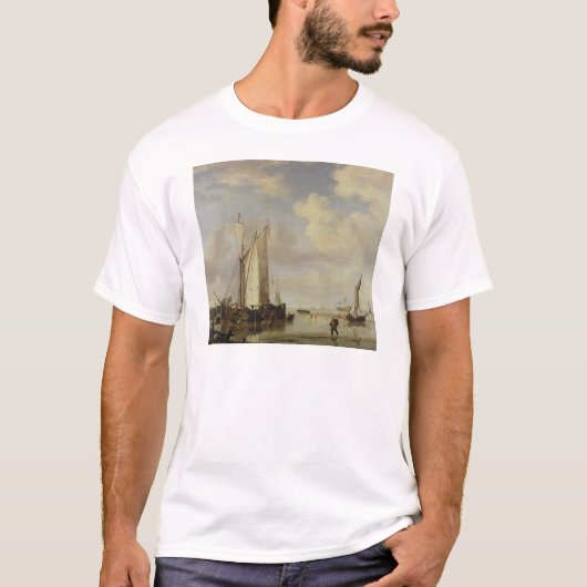 Nederlandse Schepen voor de kust en de Mannen, 166 T-shirt (Voorkant)