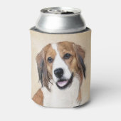 Nederlandse Schilderen Kooikerhondje - Dog Art Blikjeskoeler (Blikje Achterkant)
