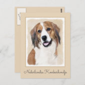 Nederlandse Schilderen Kooikerhondje - Dog Art Briefkaart (Voorkant / Achterkant)