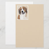 Nederlandse Schilderen Kooikerhondje - Dog Art Briefpapier (Voorkant / Achterkant)