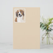 Nederlandse Schilderen Kooikerhondje - Dog Art Briefpapier (Staand voorkant)