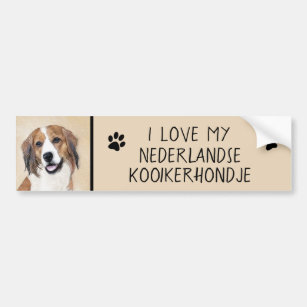 Nederlandse Schilderen Kooikerhondje - Dog Art Bumpersticker