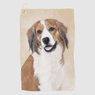 Nederlandse Schilderen Kooikerhondje - Dog Art Golfhanddoek