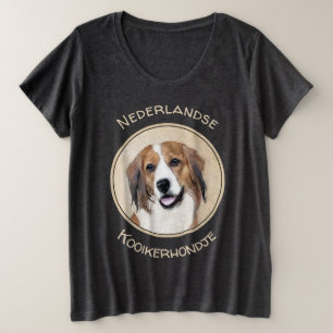 Nederlandse Schilderen Kooikerhondje - Dog Art Grote Maat T-shirt