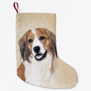 Nederlandse Schilderen Kooikerhondje - Dog Art Kleine Kerstsok