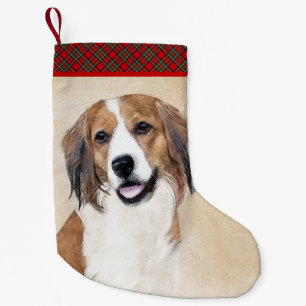 Nederlandse Schilderen Kooikerhondje - Dog Art Kleine Kerstsok
