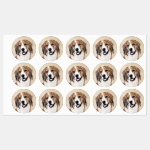 Nederlandse Schilderen Kooikerhondje - Dog Art Labels