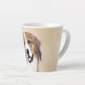 Nederlandse Schilderen Kooikerhondje - Dog Art Latte Mok (Rechterhoek)