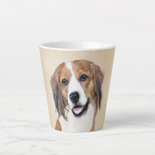 Nederlandse Schilderen Kooikerhondje - Dog Art Latte Mok (Voorkant)