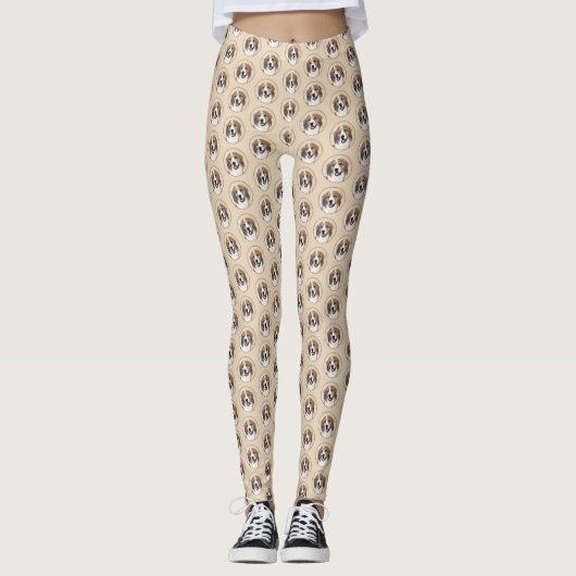 Nederlandse Schilderen Kooikerhondje - Dog Art Leggings (Voorkant)