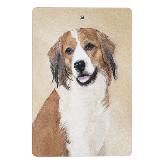 Nederlandse Schilderen Kooikerhondje - Dog Art Mini Klembord (Achterkant)
