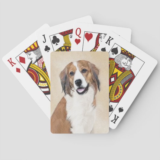 Nederlandse Schilderen Kooikerhondje - Dog Art Pokerkaarten (Achterkant)
