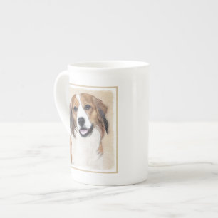 Nederlandse Schilderen Kooikerhondje - Dog Art Porselein Kop
