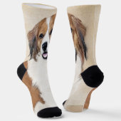 Nederlandse Schilderen Kooikerhondje - Dog Art Sokken (Gebogen)