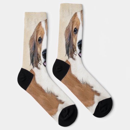 Nederlandse Schilderen Kooikerhondje - Dog Art Sokken (Rechts)