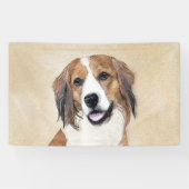 Nederlandse Schilderen Kooikerhondje - Dog Art Spandoek (Horizontaal)