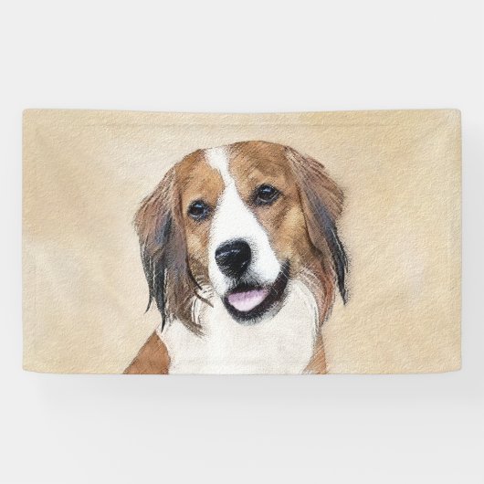 Nederlandse Schilderen Kooikerhondje - Dog Art Spandoek (Horizontaal)