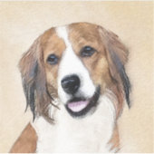 Nederlandse Schilderen Kooikerhondje - Dog Art Sticker (Voorkant)