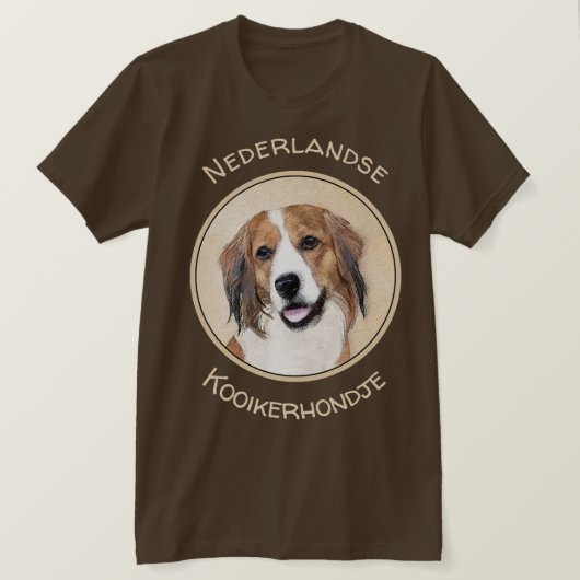 Nederlandse Schilderen Kooikerhondje - Dog Art T-shirt (Design voorkant)