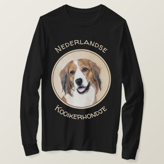 Nederlandse Schilderen Kooikerhondje - Dog Art T-shirt (Design voorkant)