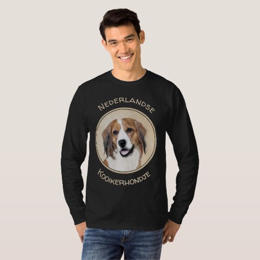 Nederlandse Schilderen Kooikerhondje - Dog Art T-shirt (Voorkant volledig)