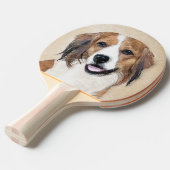 Nederlandse Schilderen Kooikerhondje - Dog Art Tafeltennisbatje (Voorkant Gekanteld)