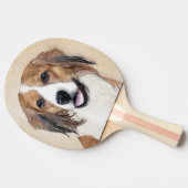 Nederlandse Schilderen Kooikerhondje - Dog Art Tafeltennisbatje (Zijkant)