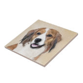 Nederlandse Schilderen Kooikerhondje - Dog Art Tegeltje (Zijkant)