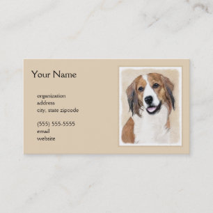 Nederlandse Schilderen Kooikerhondje - Dog Art Visitekaartje