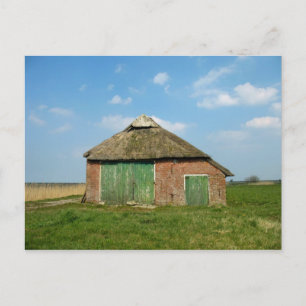 Nederlandse schuur in Friesland, Nederland (Nederl Briefkaart