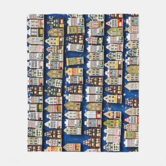 Nederlandse souvenirs, Amsterdamse straatbeeld. Fleece Deken