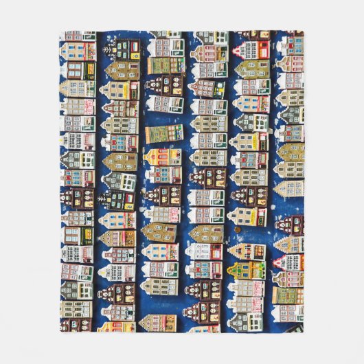 Nederlandse souvenirs, Amsterdamse straatbeeld. Fleece Deken (Voorkant)