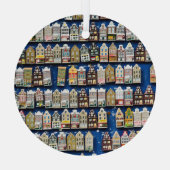 Nederlandse souvenirs, Amsterdamse straatbeeld. Glas Ornament (Achterkant)