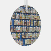 Nederlandse souvenirs, Amsterdamse straatbeeld. Glas Ornament (Voorkant Rechts)