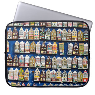 Nederlandse souvenirs, Amsterdamse straatbeeld. Laptop Sleeve